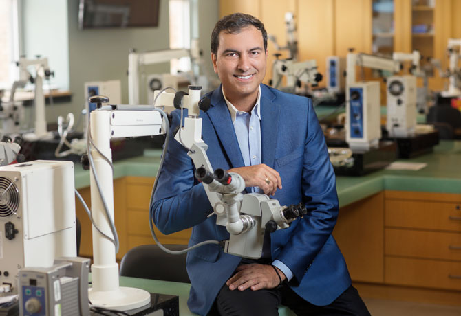 A photo showing  Tsontcho Ianchulev, MD, and this quote from him: “Through our Ophthalmic Innovation and Technology Program, we’re creating an environment where the best and brightest ideas are not just taken out for a spin, but actually brought to life.”